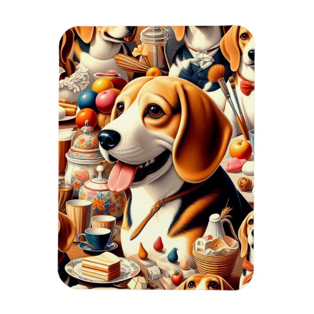 Darstellung des Niedlichen Beagle Magnet (Vertikal)
