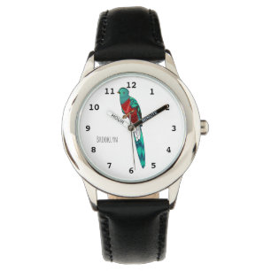 Darstellung des Quetzal-Cartoon Armbanduhr