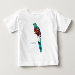 Darstellung des Quetzal-Cartoon Baby T-shirt