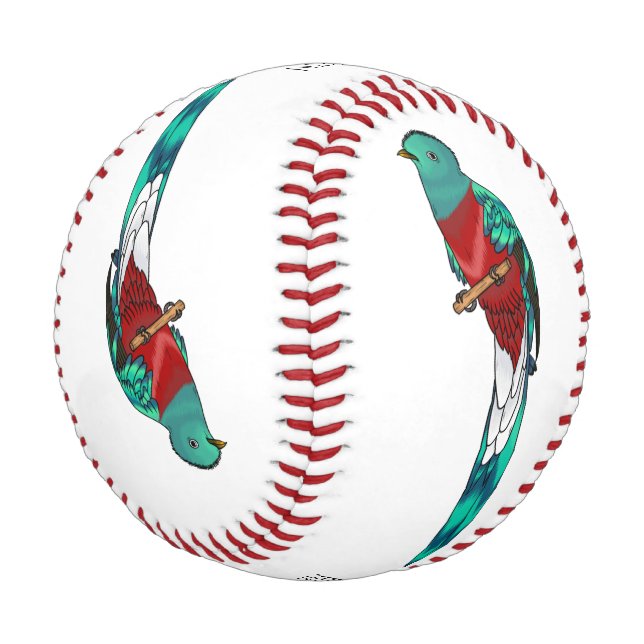 Darstellung des Quetzal-Cartoon Baseball (Schrägansicht)