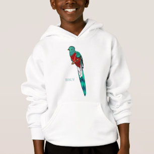 Darstellung des Quetzal-Cartoon Hoodie