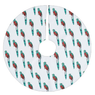 Darstellung des Quetzal-Cartoon Polyester Weihnachtsbaumdecke