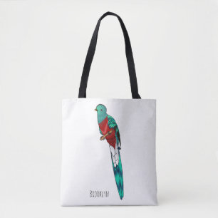 Darstellung des Quetzal-Cartoon Tasche