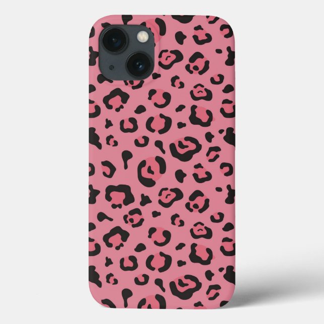 Darstellung des rosa Leopard-Tieres Case-Mate iPhone Hülle (Rückseite)