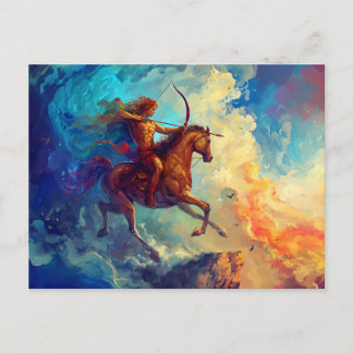 Darstellung des Sagittarius Zodiac-Zeichens Postkarte
