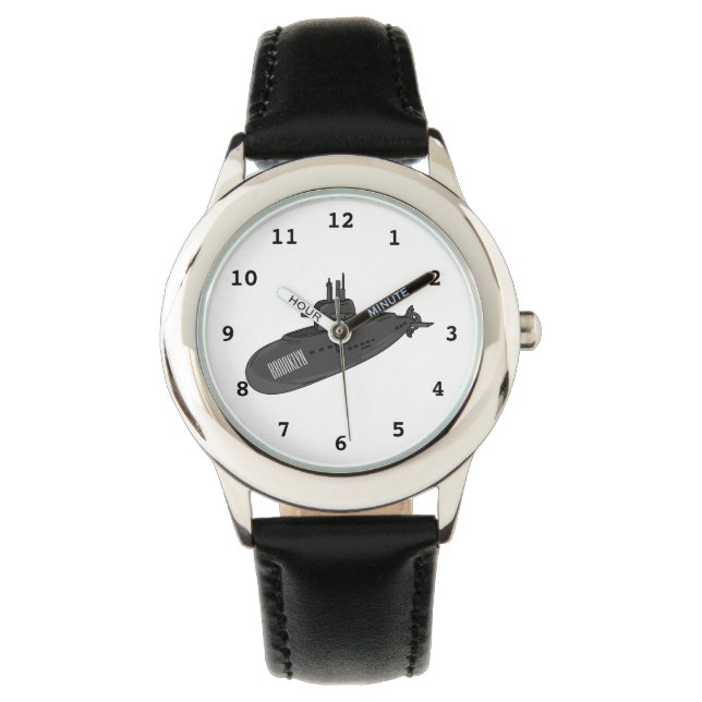 Darstellung des unterseeischen Cartoon Armbanduhr (Vorderseite)