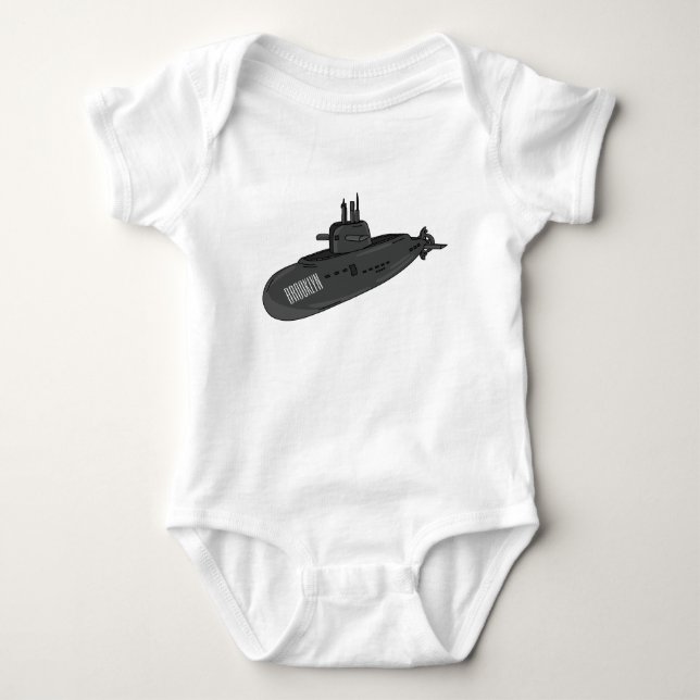 Darstellung des unterseeischen Cartoon Baby Strampler (Vorderseite)