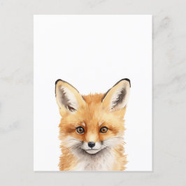 Darstellung einer niedlichen Fuchsfarbe Postkarte