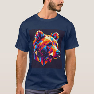 Darstellung eines lebendigen geometrischen Bären T-Shirt