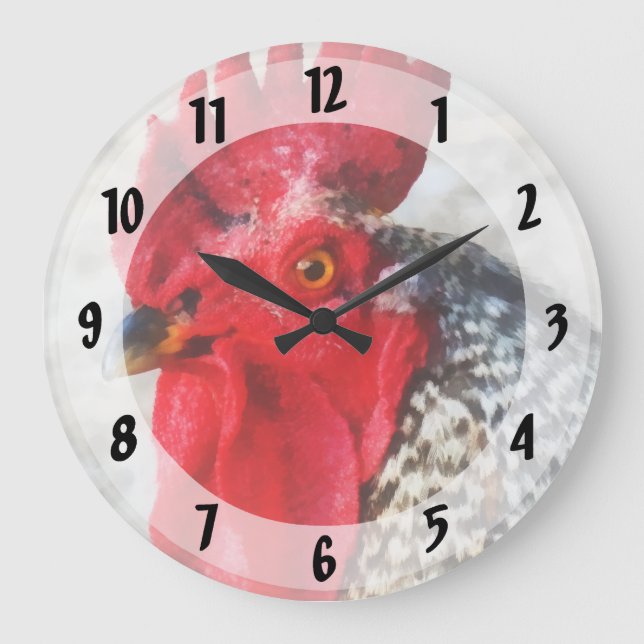 Darstellung eines Rasters Große Wanduhr (Vorderseite)