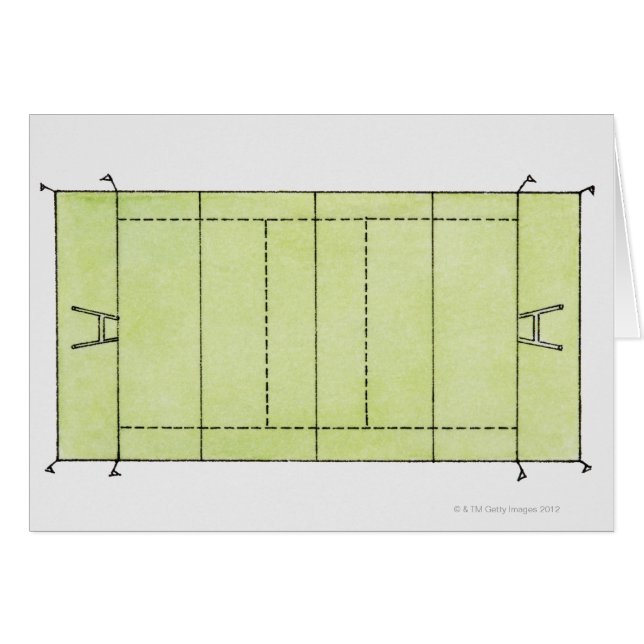 Darstellung eines Rugby-Pitches (Vorderseite (Horizontal))