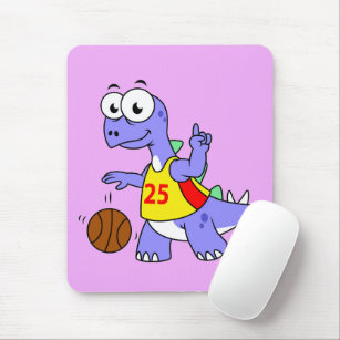 Darstellung eines Stegosaurus, der Basketball spie Mousepad