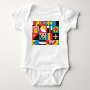 Darstellung geometrischer Formen Baby Strampler