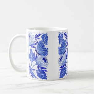 Darstellung mit Schmetterlingen und Blume abgeschi Kaffeetasse
