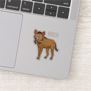 Darstellung von Cartoon in Hyena und Blume Aufkleber