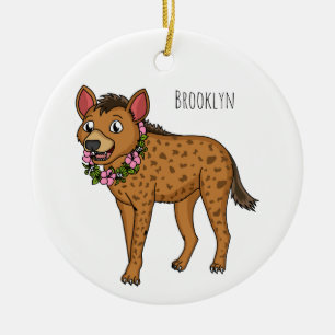 Darstellung von Cartoon in Hyena und Blume Keramik Ornament