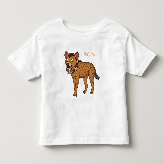 Darstellung von Cartoon in Hyena und Blume Kleinkind T-shirt (Vorderseite)