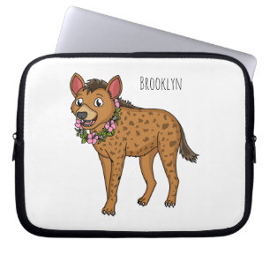 Darstellung von Cartoon in Hyena und Blume Laptopschutzhülle
