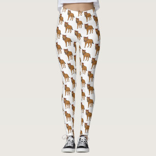 Darstellung von Cartoon in Hyena und Blume Leggings