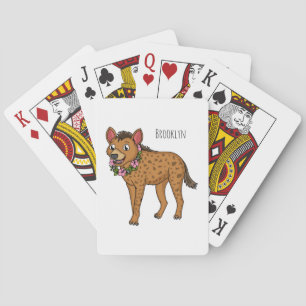 Darstellung von Cartoon in Hyena und Blume Spielkarten