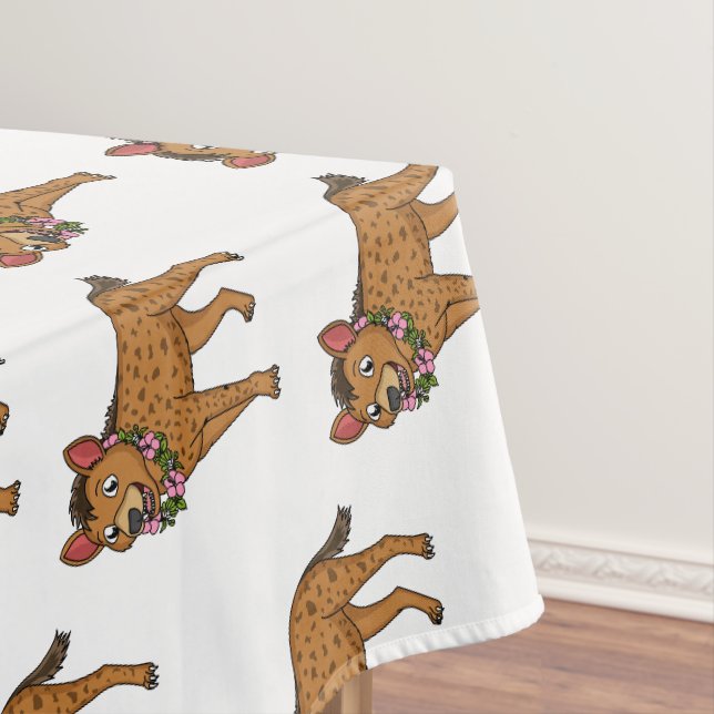 Darstellung von Cartoon in Hyena und Blume Tischdecke (Beispiel)