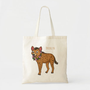 Darstellung von Cartoon in Hyena und Blume Tragetasche