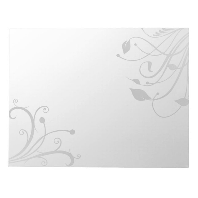 Darstellung von eleganten Blumenformen - Notepad Notizblock (Vorderseite)