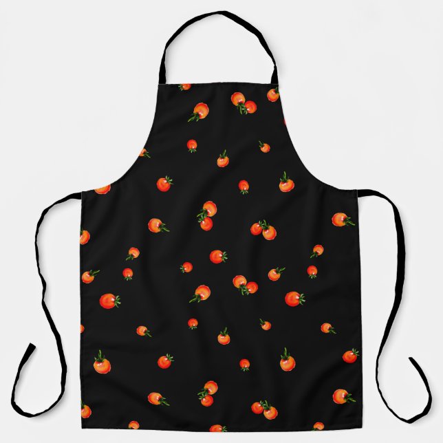 Darstellung von Kirschtomaten. Wasserfarben nahtlo Schürze (Vorderseite)