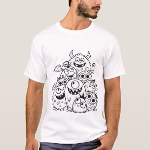 Darstellung von Monsterzeichen für niedliche Carto T-Shirt