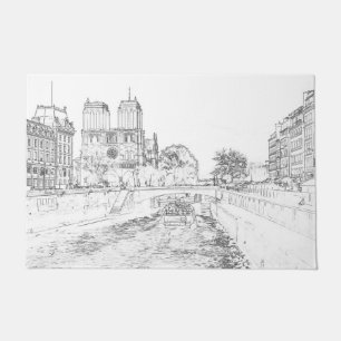 Darstellung von Notre Dame de Paris Fußmatte