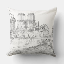 Darstellung von Notre Dame de Paris Kissen