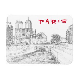 Darstellung von Notre Dame de Paris Magnet