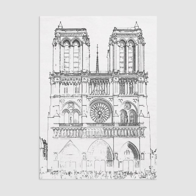 Darstellung von Notre Dame de Paris Seidenpapier (Von Creator hochgeladen)