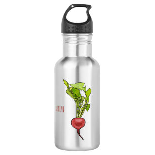 Darstellung von Radieschen-Cartoon Edelstahlflasche