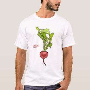 Darstellung von Radieschen-Cartoon T-Shirt