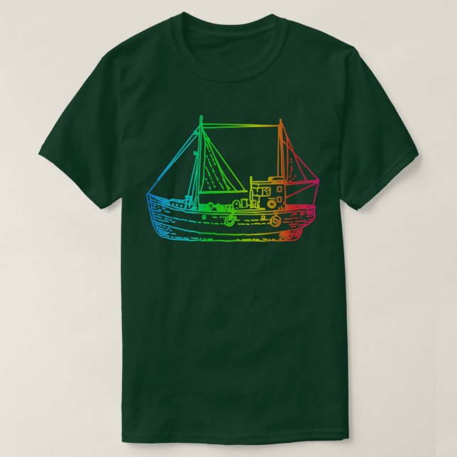 Darstellung von Regenbogen auf Schiffen T-Shirt (Design vorne)
