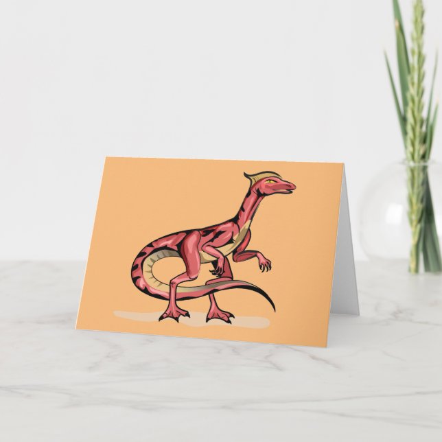 Darstellung von Velociraptor. Karte (Vorderseite)