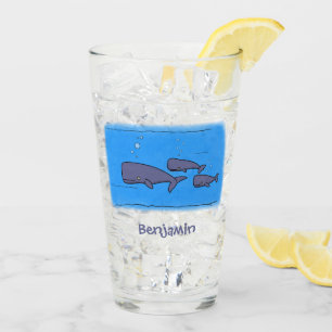 Darstellung von Walen mit niedlicher Wanderung in  Glas