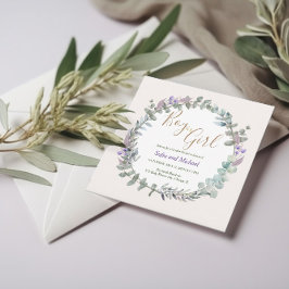 Darstellungen des Watercolor Floral Boho rustikale Einladung