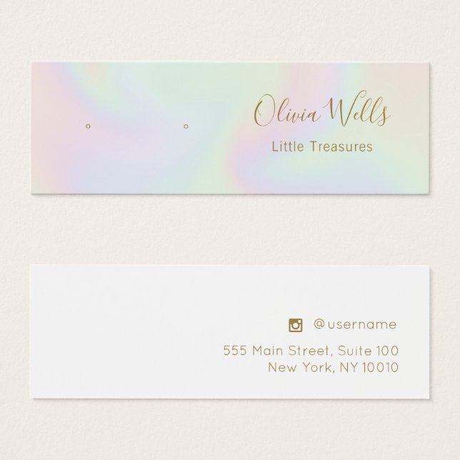 Darstellungskarte für Pastel Holographic Stuhl Ear (Vorne & Hinten)