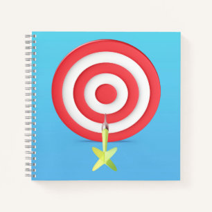 Dart aim to centre of dartboard notizbuch