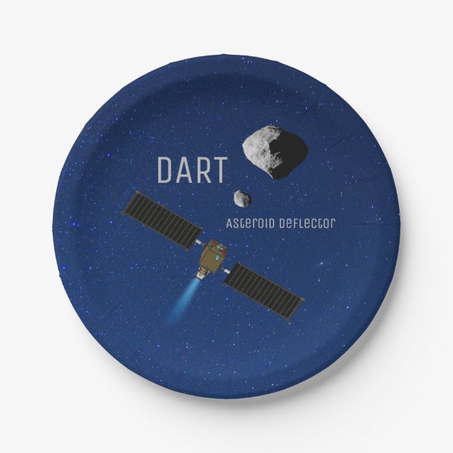 DART Asteroid-Deflektiergeräte Pappteller (Vorderseite)
