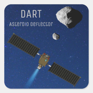 DART Asteroid-Deflektiergeräte Quadratischer Aufkleber