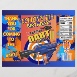 Dart Battle Birthday Chip Bag! Flyer