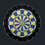 Dart Board: Altes Gold, Blau und Schwarz Dartscheibe<br><div class="desc">Altes Gold-,  Blau- und Schwarz-Farbton Dart Board Spiel inklusive 6 Messingdarts</div>