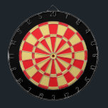 Dart Board: Altes Gold, Rot und Schwarz Dartscheibe<br><div class="desc">Altes Gold-,  Rot- und Schwarzweiß-Dart-Board-Spiel,  einschließlich 6 Messingdarts</div>
