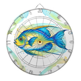 Dart Board - Aquarellreihe: Angelfish Dartscheibe