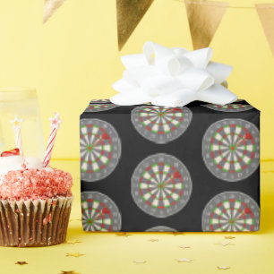 Dart Board auf schwarz Geschenkpapier