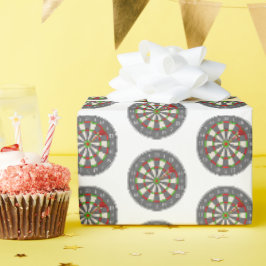 Dart Board auf Weiß Geschenkpapier