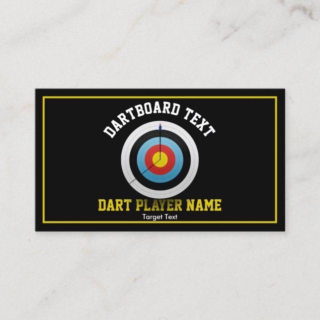 Dart Board Black Visitenkarte (Vorderseite)